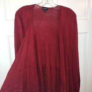 Maroon Plus Size Cardigan